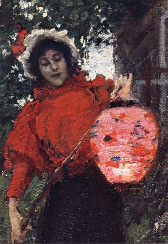 Konstantin Korovin Paper lantern Sweden oil painting art